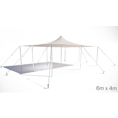 Kit stretchtent 6x4 no wall wit feesttent Nomadik Stretch