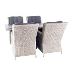 Diningset Santa Rosa Salty Grey D 180 x B 90 x H 75 cm Oosterik Home