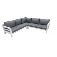 Midori loungeset white 260x260 cm inclusief light grey kussens Yoi