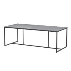 Quatro tafelframe Antracite met HPL tafelblad Light Grey 220 x 95 cm 4SO