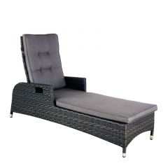 Ligbed Long Beach Midnight Grey D 162 x B 68 x H 105 cm Oosterik Home