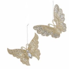 Ornament plc vlinder goud l10 cm Kurt S. Adler