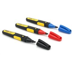 Fm markeerstift rd/zw/bl 3dlg Stanley