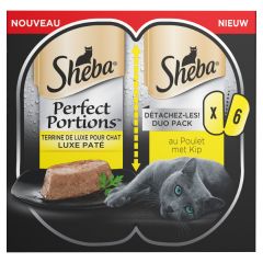 Kattenvoer Perfect Portions Adult kip in loaf 3 pack (2x37,5 g) 1x8 Sheba