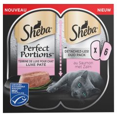 Kattenvoer Perfect Portfions Adult zalm in loaf 3 pack (2x37,5 g) 1x8 Sheba