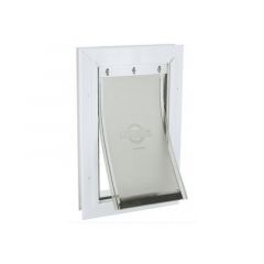 PetSafe aluminium deur wit/transparant Gebr. de Boon