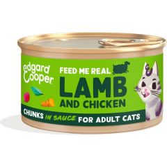 Cat adult chuncks lamb/chicken 85g Edgard & Cooper