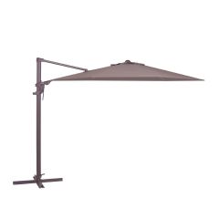 Zweefparasol Monaco flex Zijwaarts Kantelbaar 330 cm Polyester taupe zonwering Madison