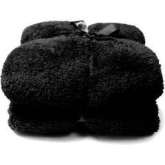 Decken Plaid Teddy l200b150cm schwarz Unique Living