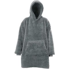 Kapuzenpullover Teddy dunkelgrau 70x50x87 cm Unique Living