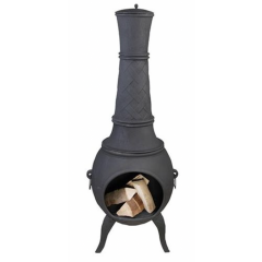 Gietijzeren Terraskachel Grijs 150 cm Esschert Design