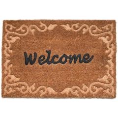 Deurmat kokos relief welcome l40b59 Esschert Design