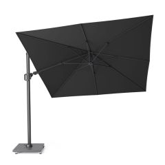 Zweefparasol Challenger Zijwaarts Kantelbaar (T2) premium 3x3 meter Faded Black zonwering Platinum