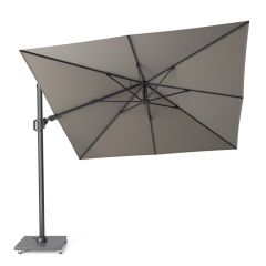 Zweefparasol Challenger Zijwaarts Kantelbaar (T2) premium 3x3 meter Manhattan zonwering Platinum
