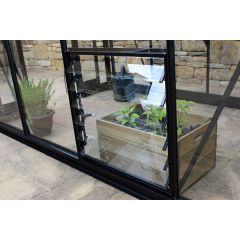 Tuinkas Louvreraam 6L Veiligheidsglas Zwart Eden