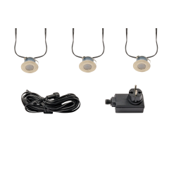 Grondspot zilvergrijs Acis Set Garden Lights