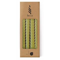 Twist Kerzen Set 4 Stück Ø. 2,2 x H 19 cm grün Hortus