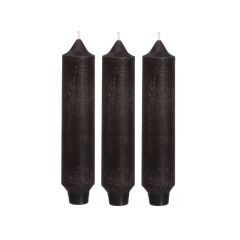 Palermo Kerzenset 3 Stück Ø. 3,5 x H 17 cm schwarz Hortus