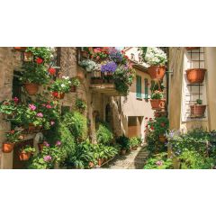 Bloemen straat 130x70cm Tuinschilderij Customize-it