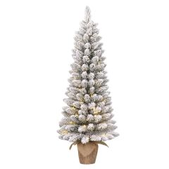 Gerlos kerstboom potted groen frosted 60L tips 166 b/o en timer h120xd51 cm Black Box