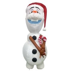Aufblasbare Figur aus Polyester Olaf Weihnachtsmann 120 cm Disney