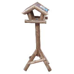 Futterhaus Vogelhaus auf Stelzen Überdachung Braun-Rot 125 cm Garden Warfare Mix