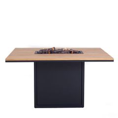Cosiloft 120 relax excl. glasdining tafel black frame / teak top Cosi