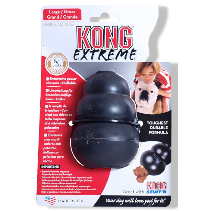 Hundespielzeug Gummi gro schwarz Kong