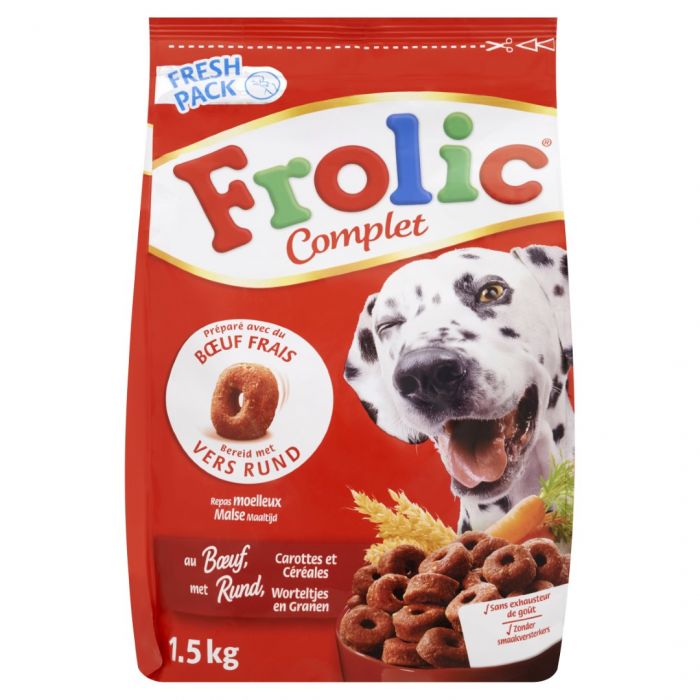 Hundefutter Trockenfleisch Rind 1,5 kg Frolic