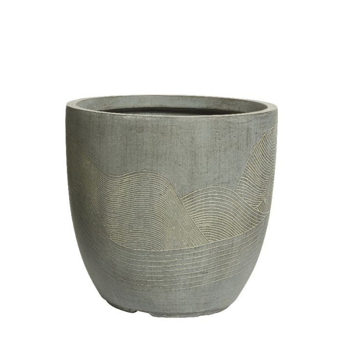 Feline Planter S Fiberclay Tonfaser Grau Blumentopf bertopf Decoris