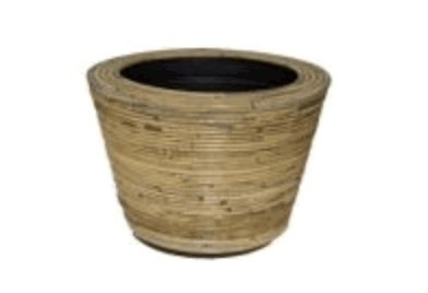 Trockentopf rattan gestreift d38 h36 cm