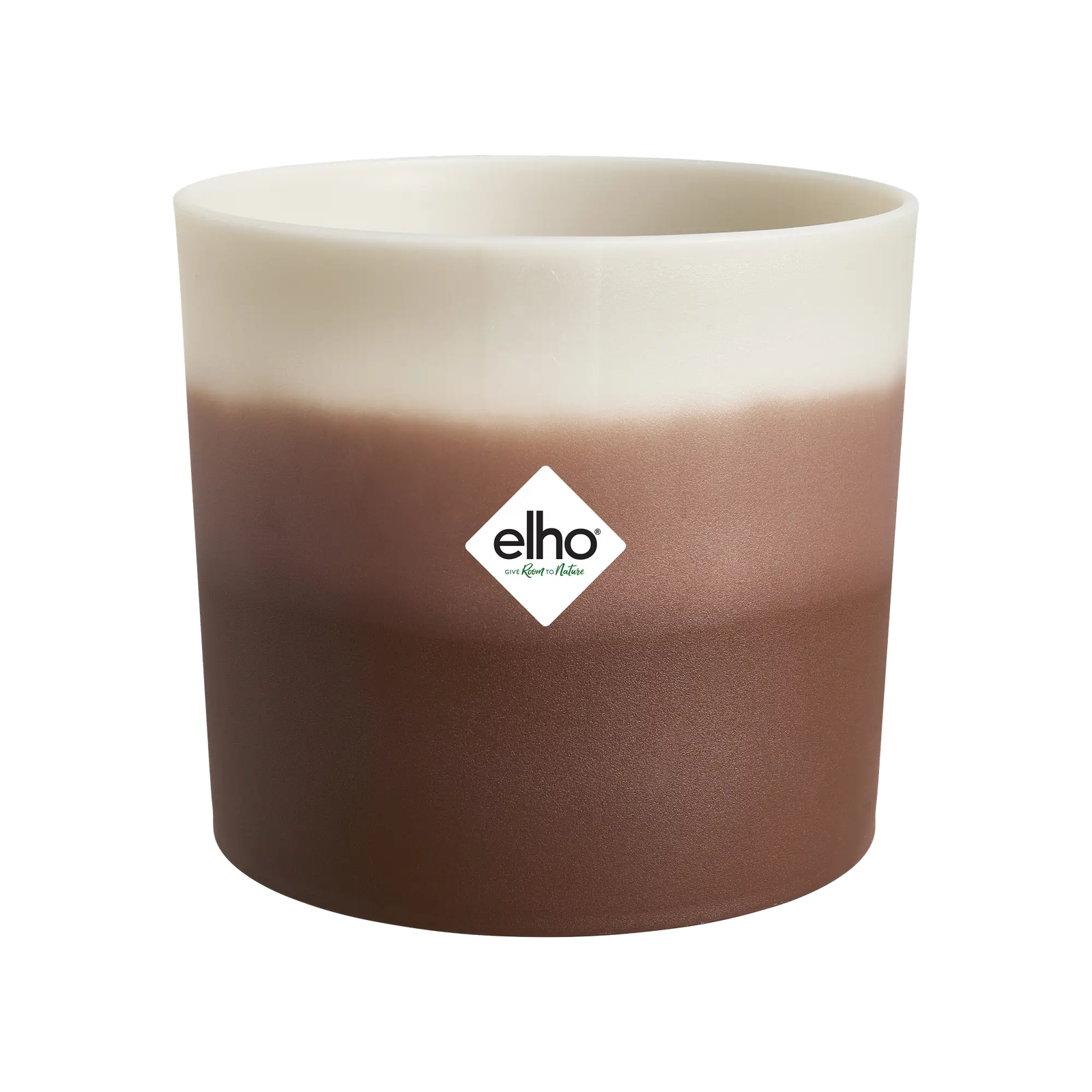 Elho Colour gradient rond 14 cm cederbruin bloempot – bruin