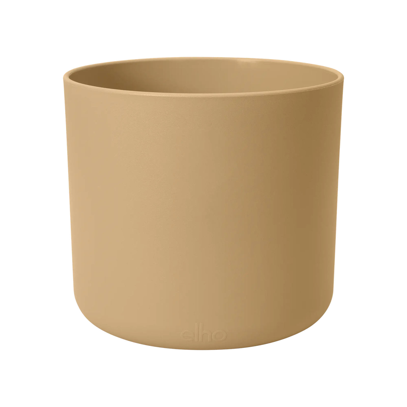 Elho B.for soft rond 16 cm goudkleurig zand bloempot – geel