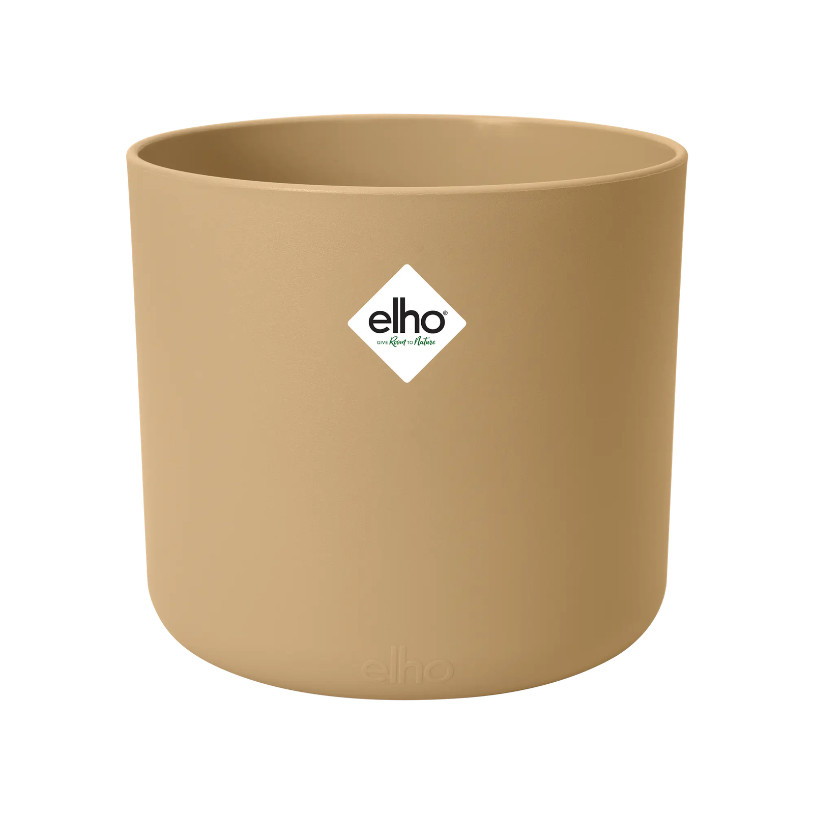 Elho B.for soft rond 18 cm goudkleurig zand bloempot – geel