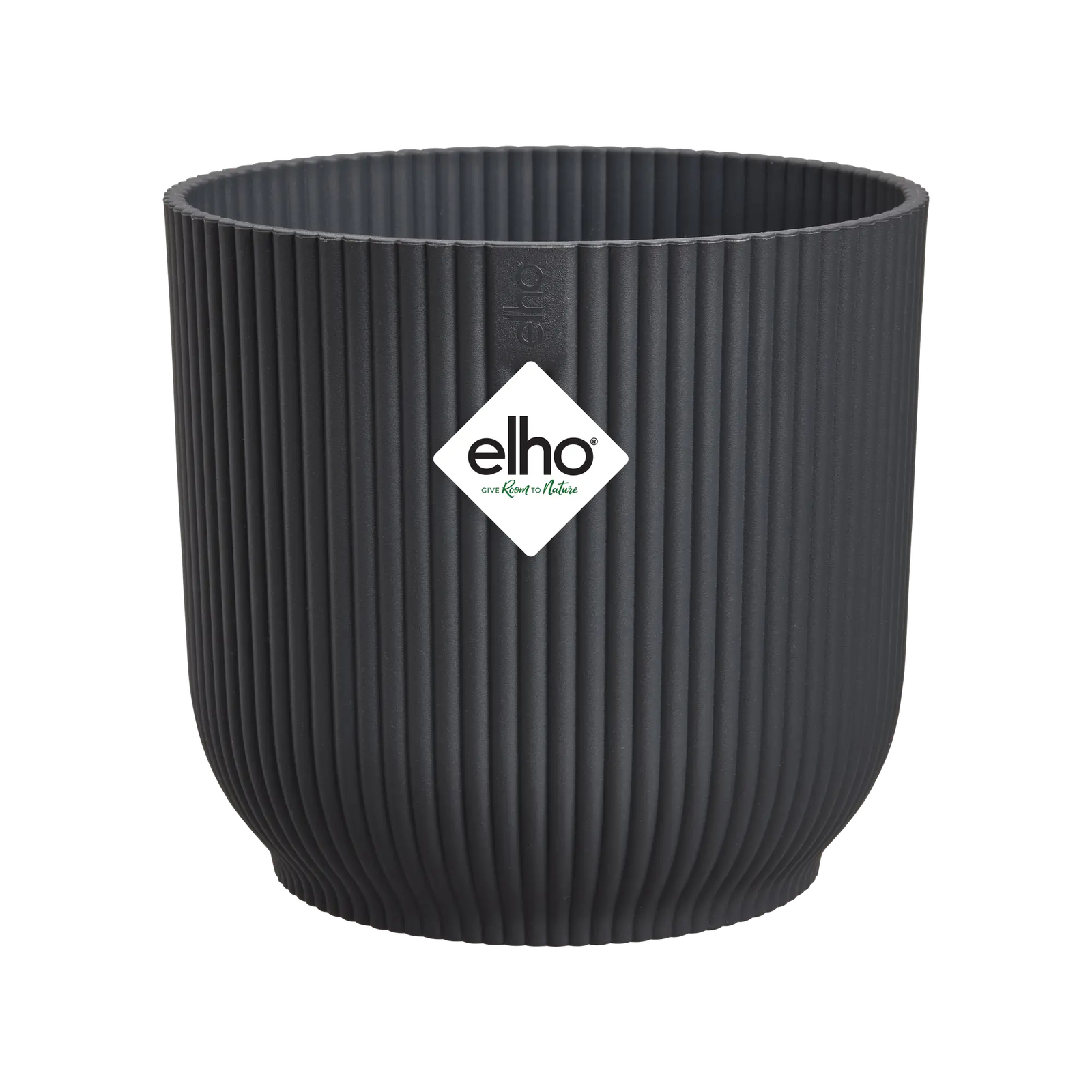 Elho Vibes fold rond 18 cm antraciet bloempot – grijs