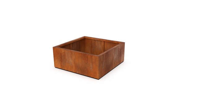 Geroba Plantenbak Artesa roestkleurig 120x120x40 cm – bruin