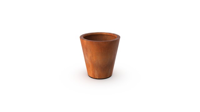 Geroba Plantenbak Conica roestkleurig 80×60 cm – bruin