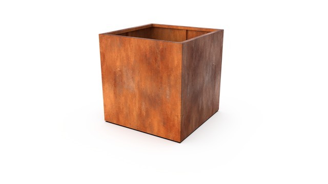 Geroba Plantenbak Artesa roestkleurig 100x100x80 cm – bruin