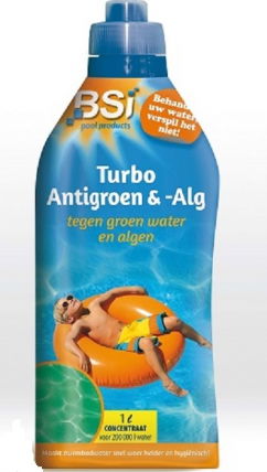 Turbo anti groen en alg zwembad 1 liter BSI