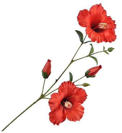 Hibiskusstiel L 73 cm, rot, Kunstblume