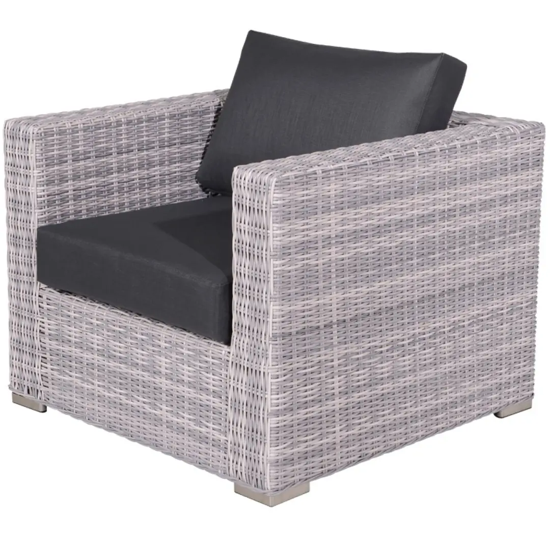 Tennessee lounge fauteuil cloudy Grijs L93 x B96 x H71 cm Garden Impressions