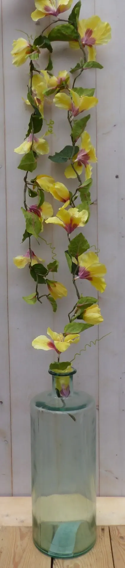 Kunst hibiscus rank slinger geel 150 cm Warentuin Mix