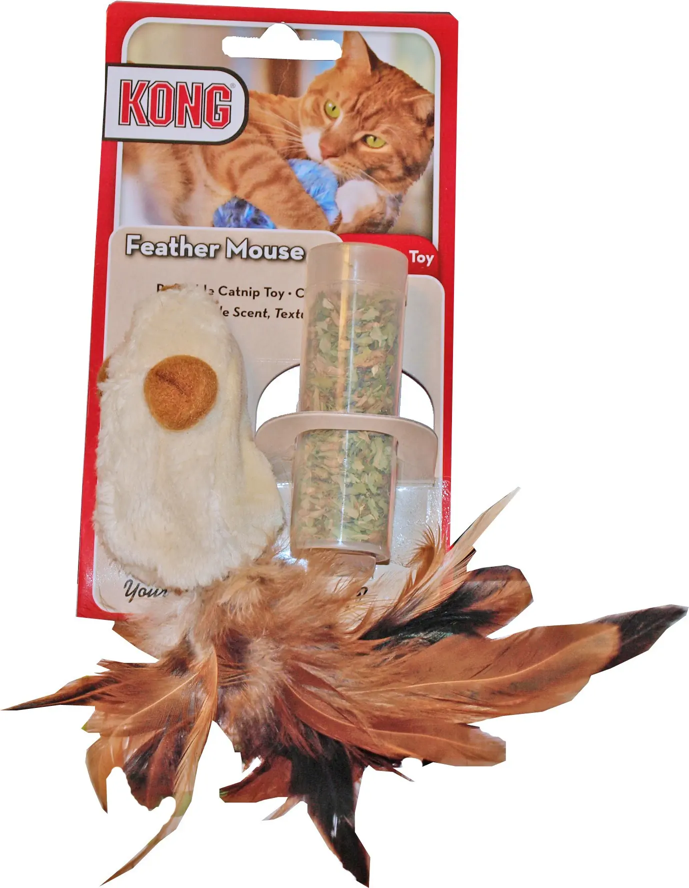 Kattenspeeltje veer muis Kong