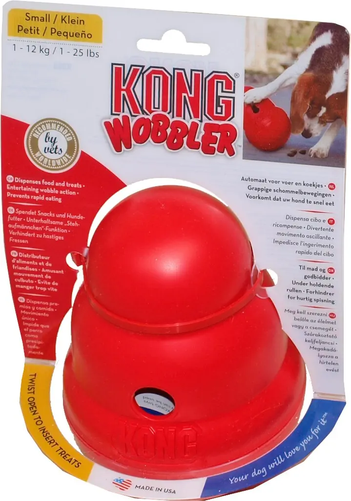 Hondenspeelgoed wobbler rood small Kong