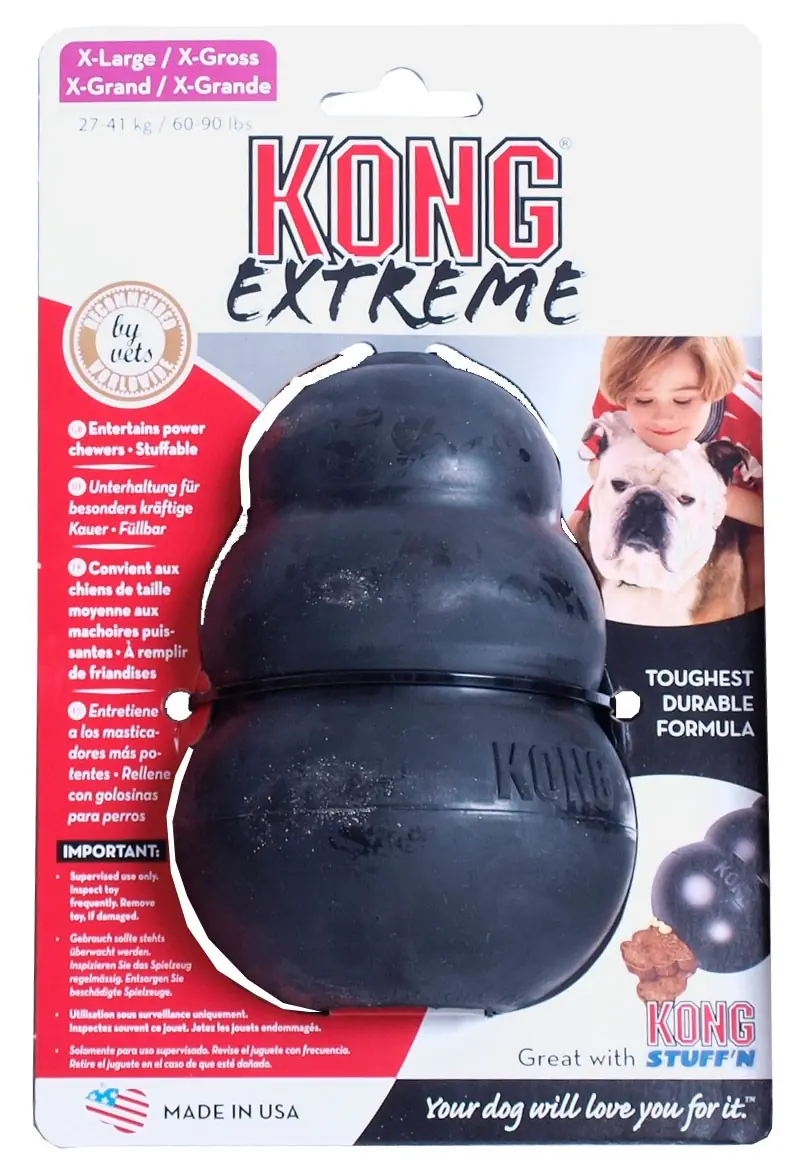 Hondenspeelgoed rubber extra large zwart Kong
