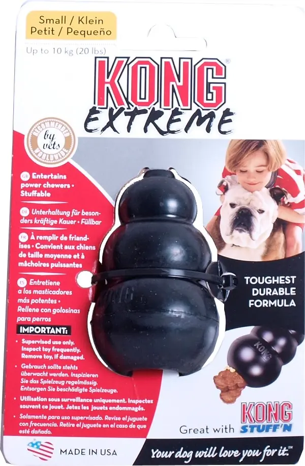Hondenspeelgoed rubber small zwart Kong