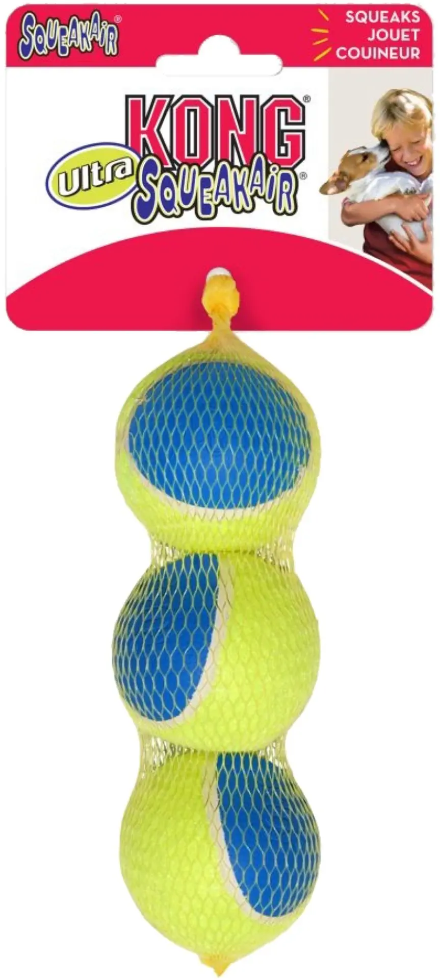 Hond net a 3 Ultra Squeakair ball medium Kong Gebr. de Boon