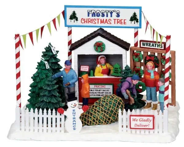Kerstfiguur Frosty's christmas tree lot LEMAX