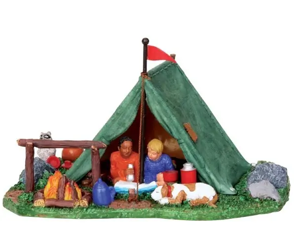 Kerstfiguur Backyard camping LEMAX