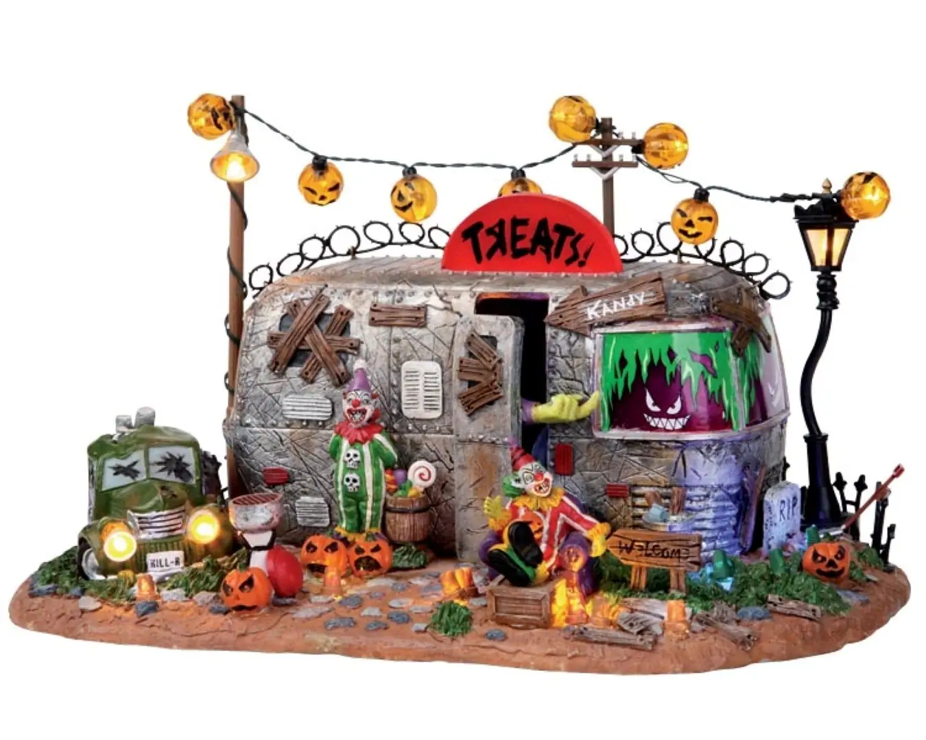 Kerstfiguur Killer clown mobile home LEMAX